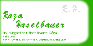 roza haselbauer business card